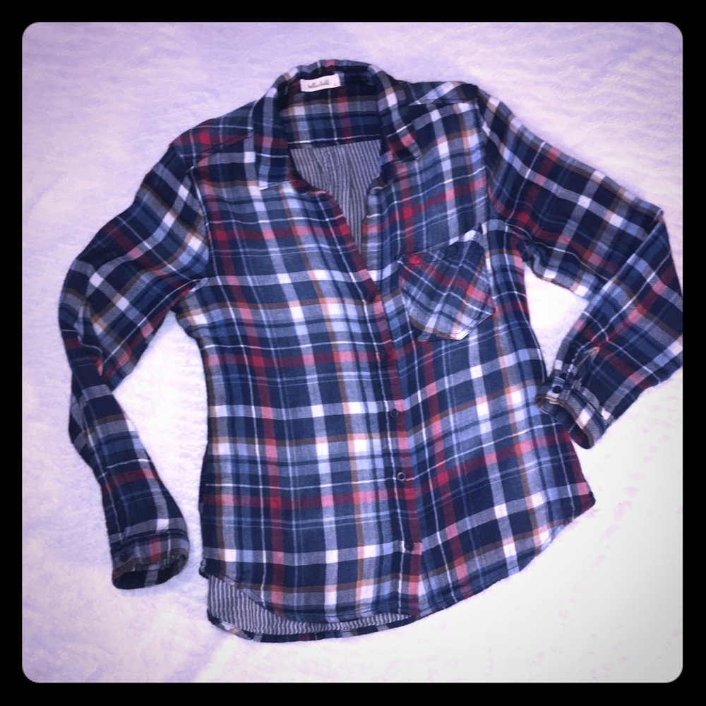 Bella Dahl Red, White, & Blue Button Down